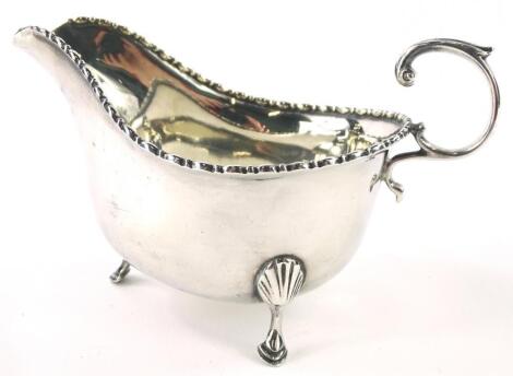 A George V silver sauce boat