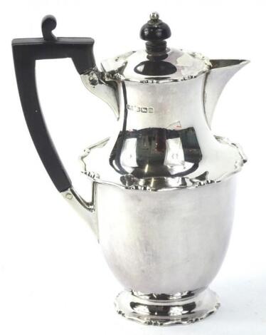 A George V silver hot water jug