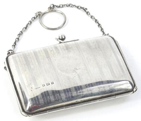 A George V silver purse