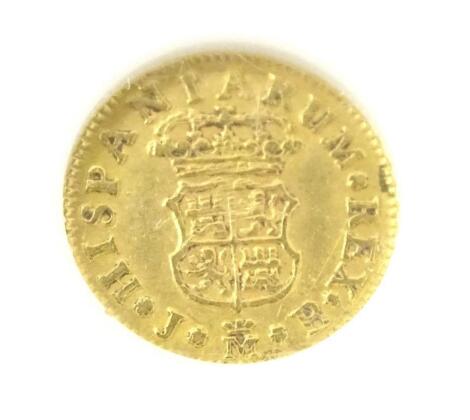 A very fine King Ferdinand VI 1754 gold half Escudo