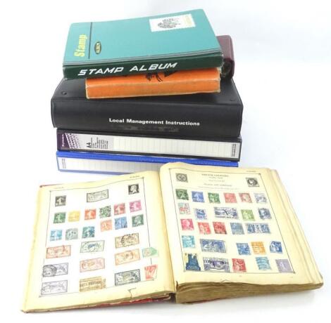 Various stamp albums