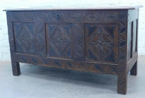 A 17thC oak coffer