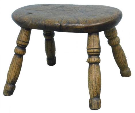 An early 19thC oak stool