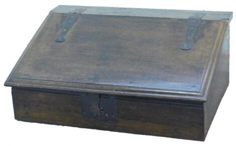 A 17thC oak Bible box