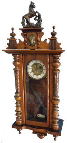 A late 19th/early 20thC Vienna wall clock