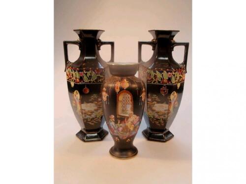 A pair of Sylvac Geisha vases