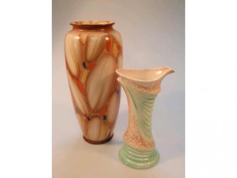 A Falcon ware Burma pattern vase