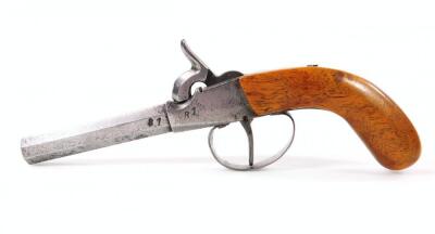 An early 19thC flintlock pocket pistol - 3