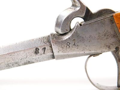 An early 19thC flintlock pocket pistol - 4