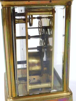 An early 20thC brass carriage clock - 4