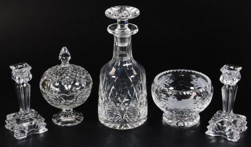 A 20thC crystal glass decanter