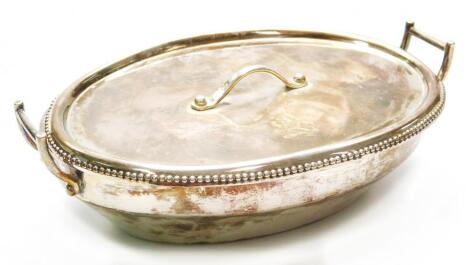 A Victorian silver lidded dish