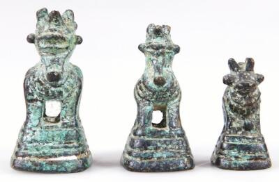 Six various opium weights - 5