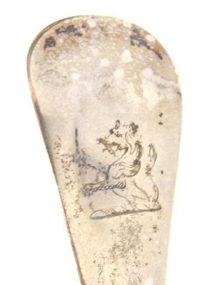 A George III silver tablespoon - 2