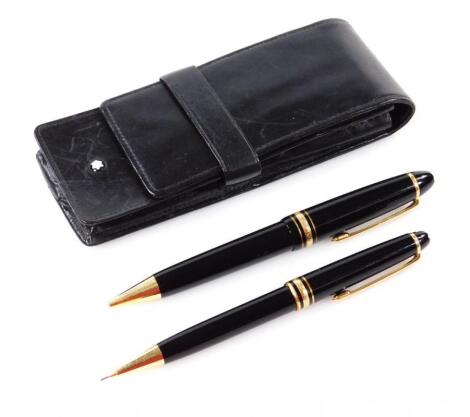 A Mont Blanc two piece pen and pencil set