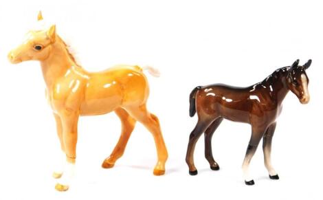 Two 20thC Beswick foals