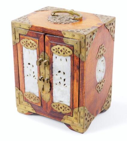 A Chinese table top jewellery cabinet