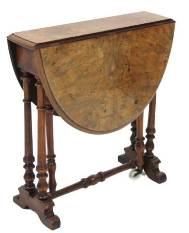 A 19thC walnut Sutherland table