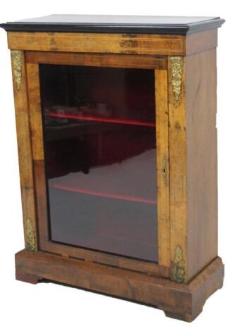 A 19thC walnut pier cabinet