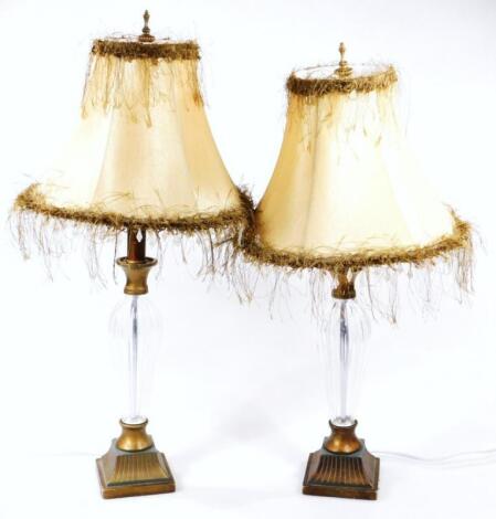 A pair of 20thC table lamps