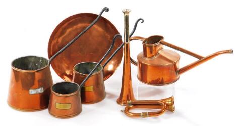 Various copper and brassware