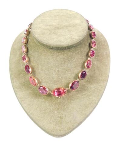 A Georgian almandine garnet necklace