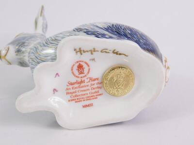 A Royal Crown Derby porcelain imari paperweight modelled as The Starlight Hare - 2