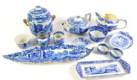 A group of Copeland Spode blue and white pottery