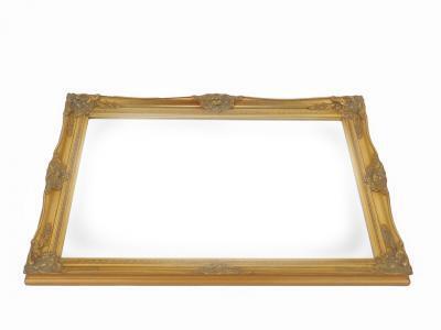 A rococo style gilt rectangular wall mirror