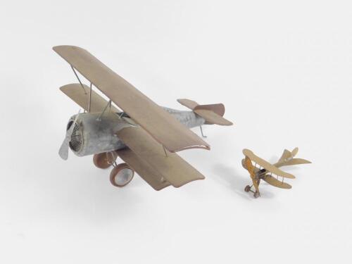 A tin model of a WWI triplane