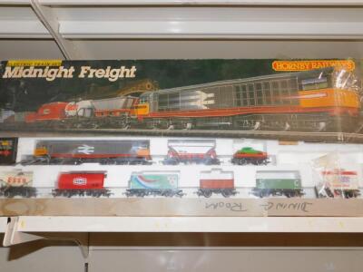 A Hornby railways OO gauge Midnight Freight electric train set