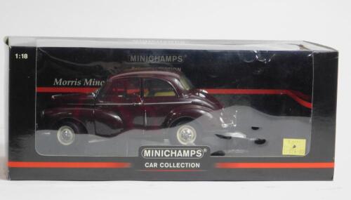 A Mini Champs die cast metal model of a Morris Minor