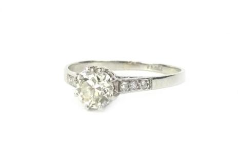 A platinum diamond dress ring