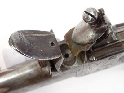 A pair of 19thC flintlock pistols - 5