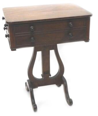 A William IV mahogany work table