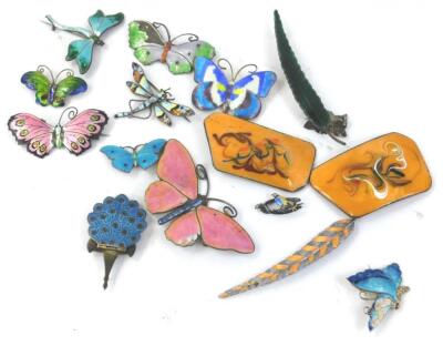 Various enamel set jewellery