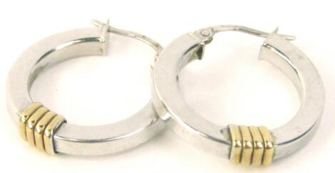 A pair of hoop earrings