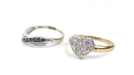 Two 9ct gold dress rings