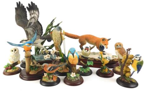A collection of Border Fine Arts figurines