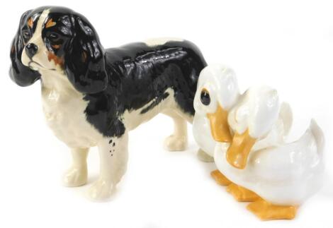 A Beswick ceramic model of a King Charles spaniel