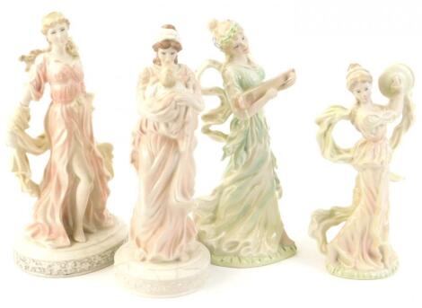 Four Wedgwood ceramic figures