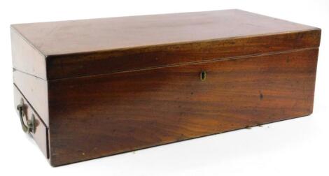 A 19thC mahogany writing box