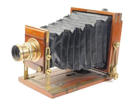 A special Instantograph mahogany and brass plate camera