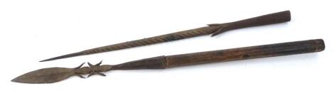 Tribal Art. Two African spear heads