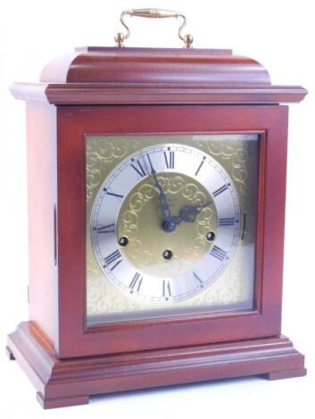 A German mahogany mantel clock