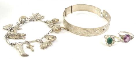 Various silver and silver plated jewellery