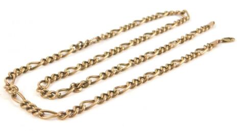 A 9ct gold fancy link necklace