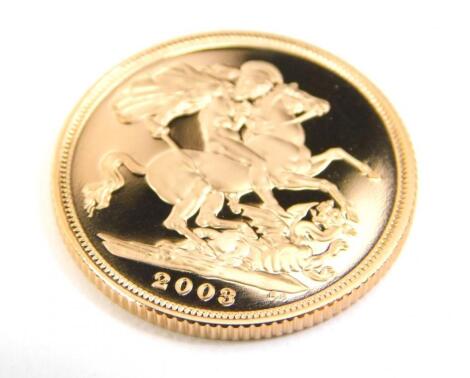 A Royal Mint 2003 United Kingdom gold proof sovereign