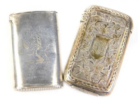 A Victorian silver Vesta case