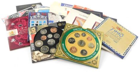 A large quantity of British brilliant uncirculated coin collection sets